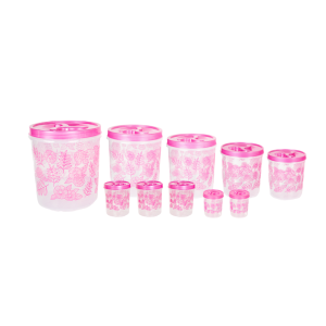 Jumbo Air Tight Canister Set 10pcs - Balang Raya Pink [FREE Canister 21 Pcs]