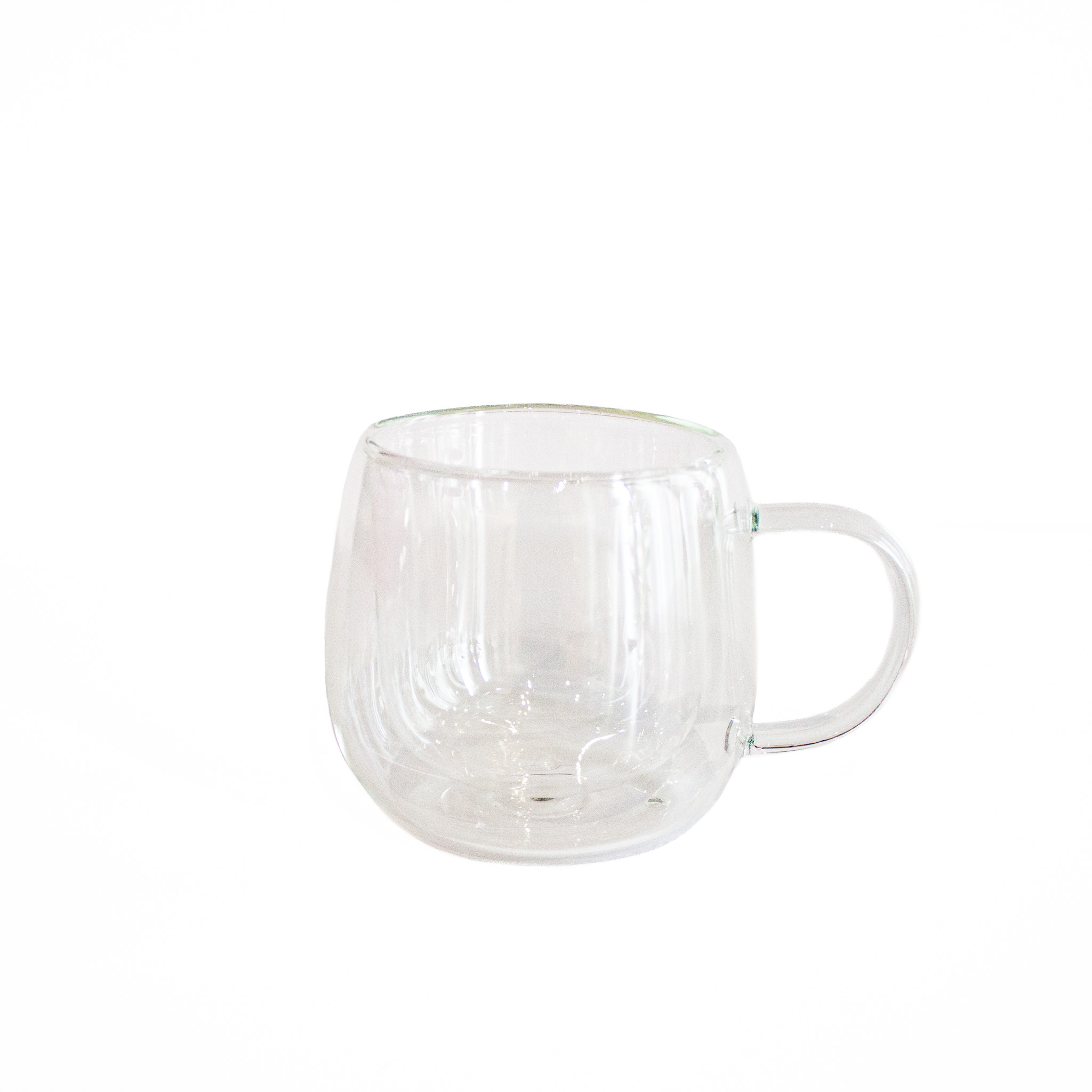 Doppio High Borosilicate Double Wall Glass With Handle 300ml Set 2pcs