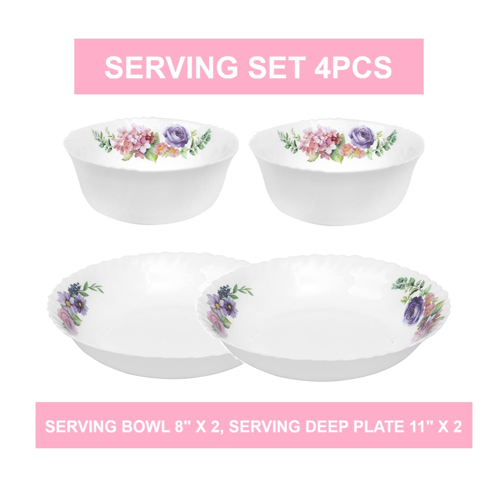 Dinexe Opal Glass Serving Set 4pcs - La' Rossa