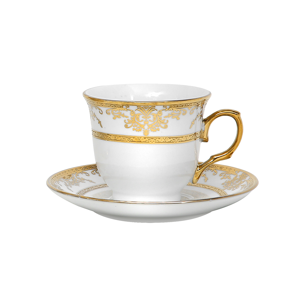 Felli Majestica Gold Teapot and Cup & Saucer Set 13pcs