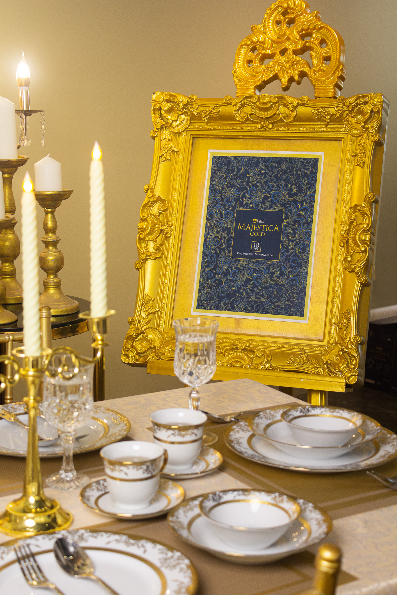 Felli Majestica Gold Dinnerware Set 18pcs