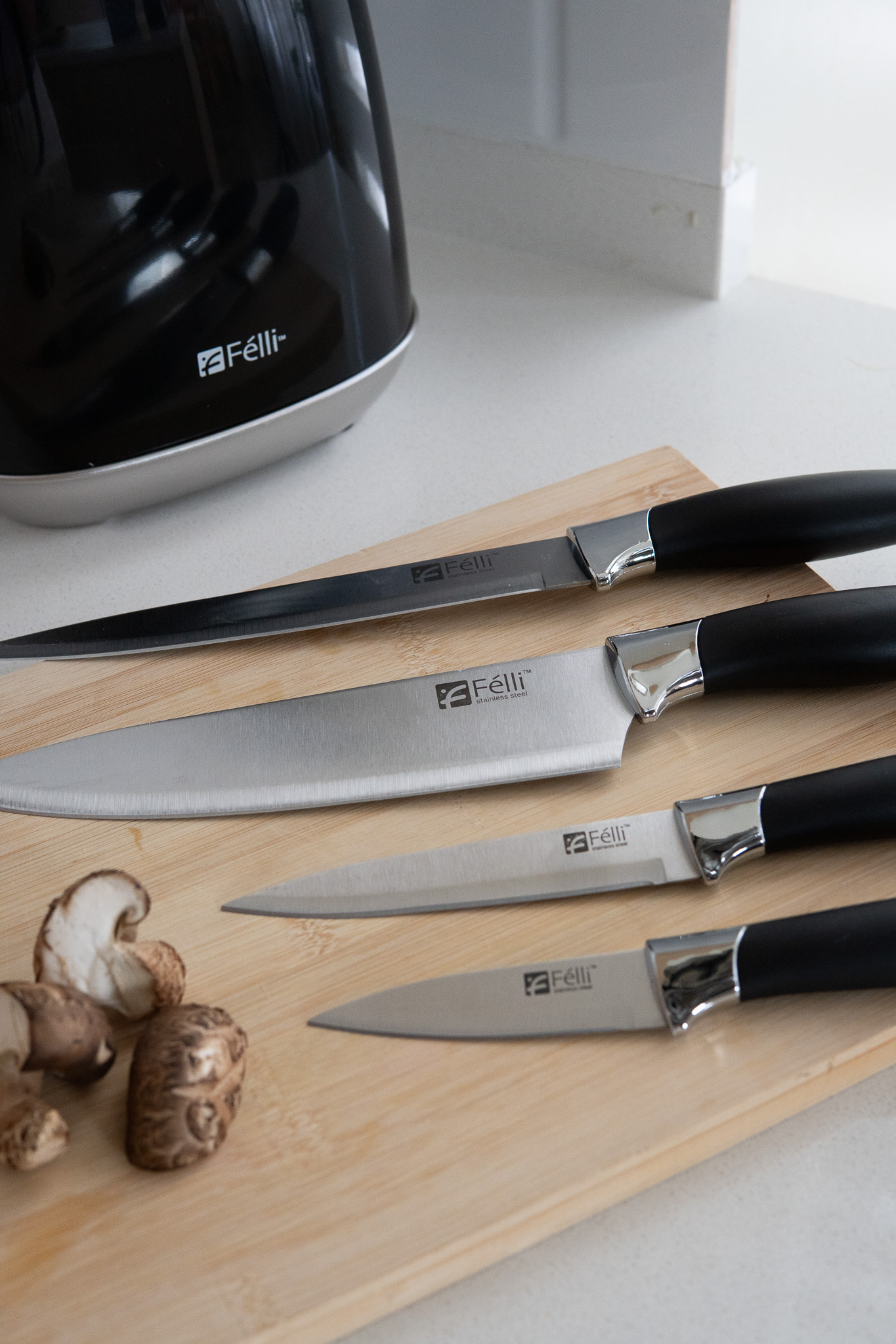 Felli Dao Knife Block Set 7pcs - Black