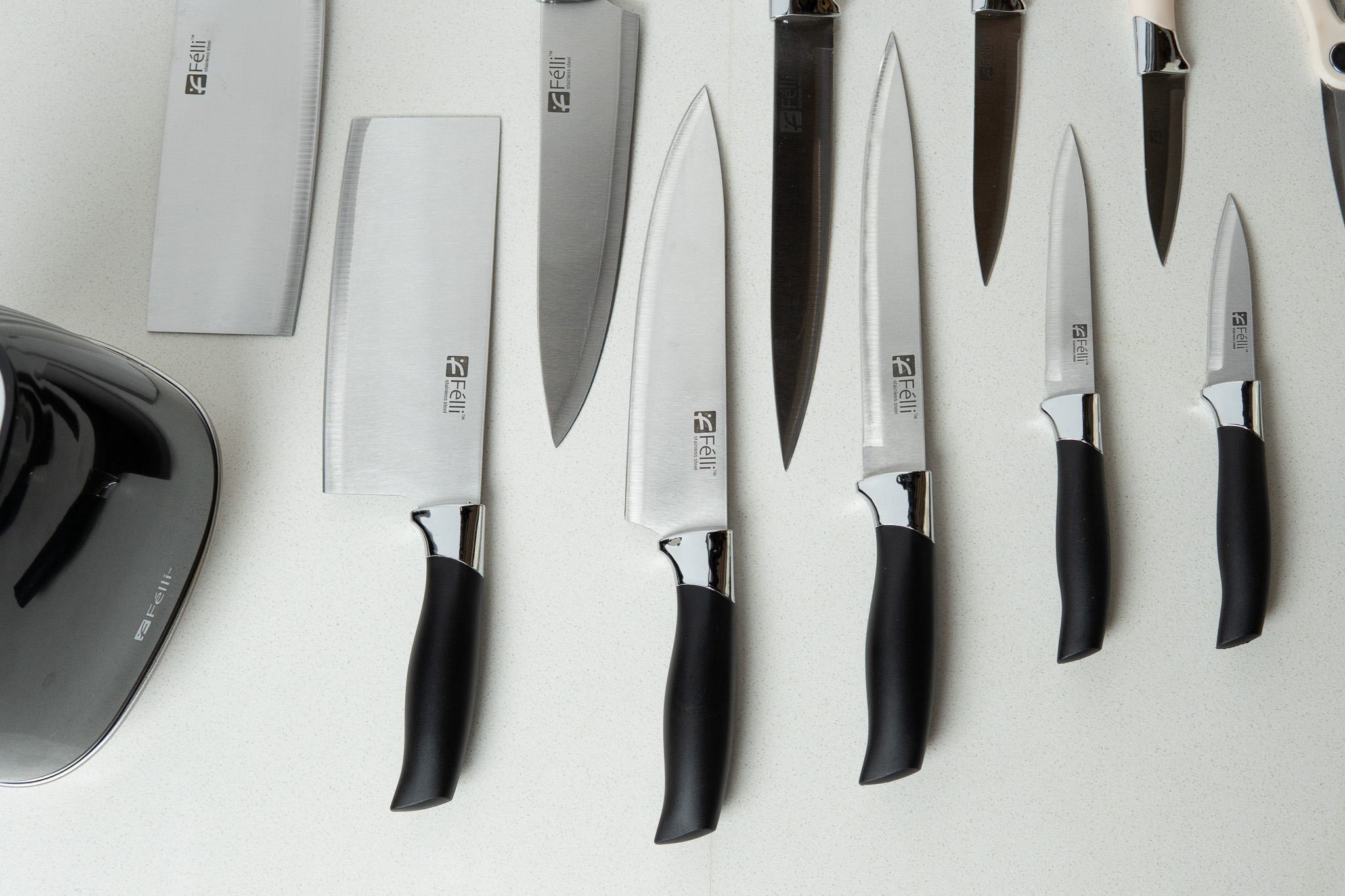 Felli Dao Knife Block Set 7pcs - Black