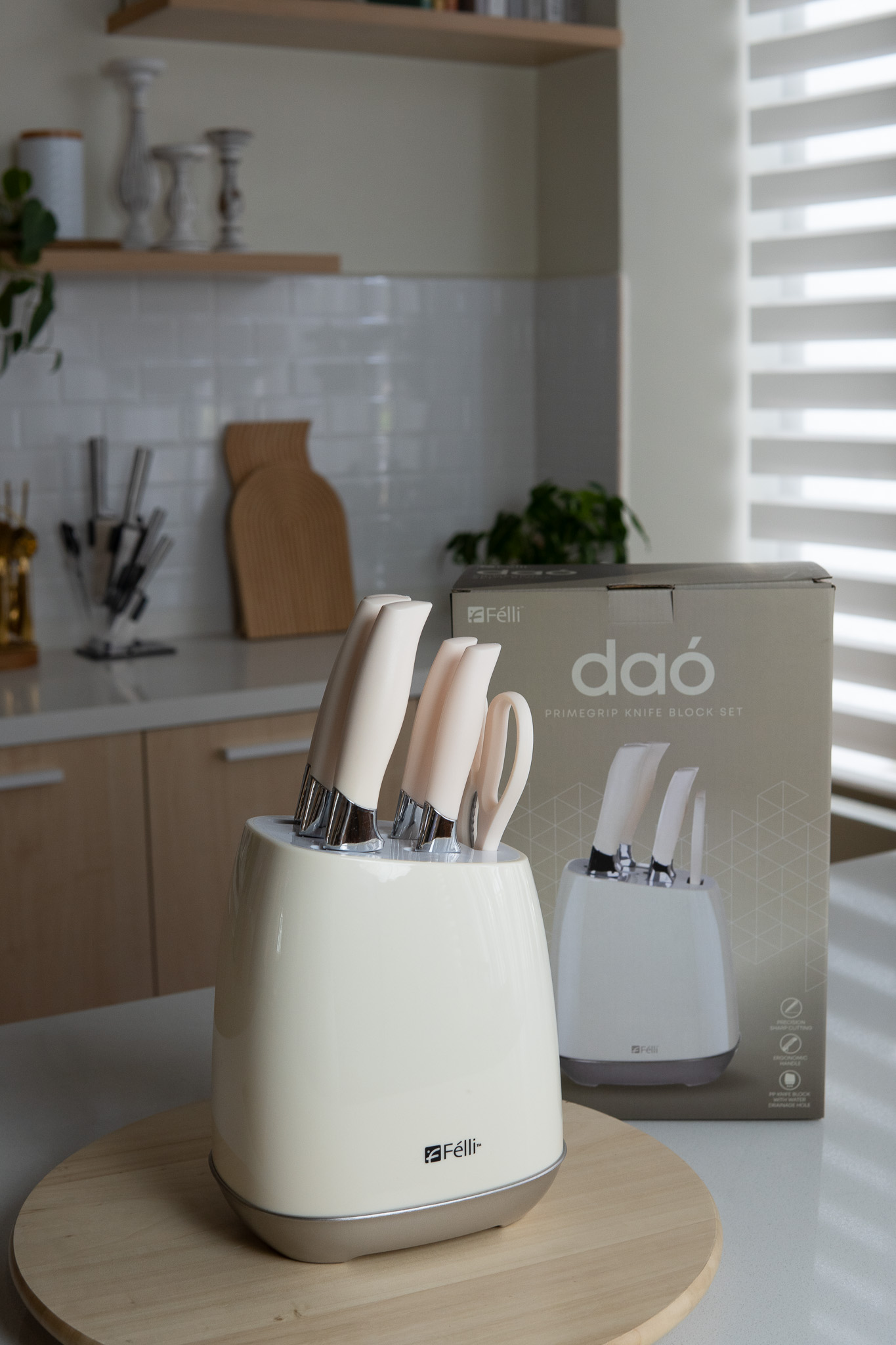Felli Dao Knife Block Set 7pcs - Beige