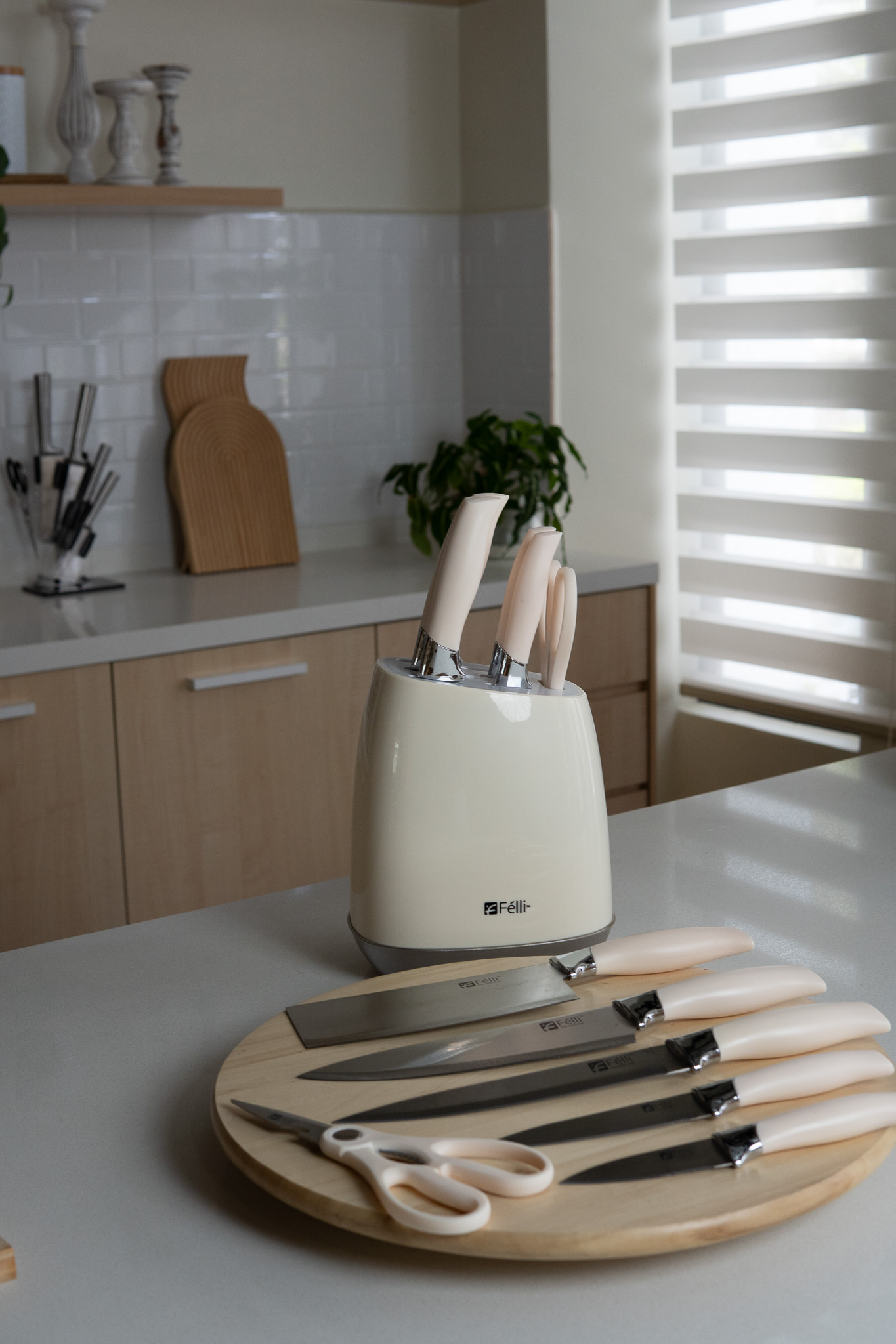 Felli Dao Knife Block Set 7pcs - Beige