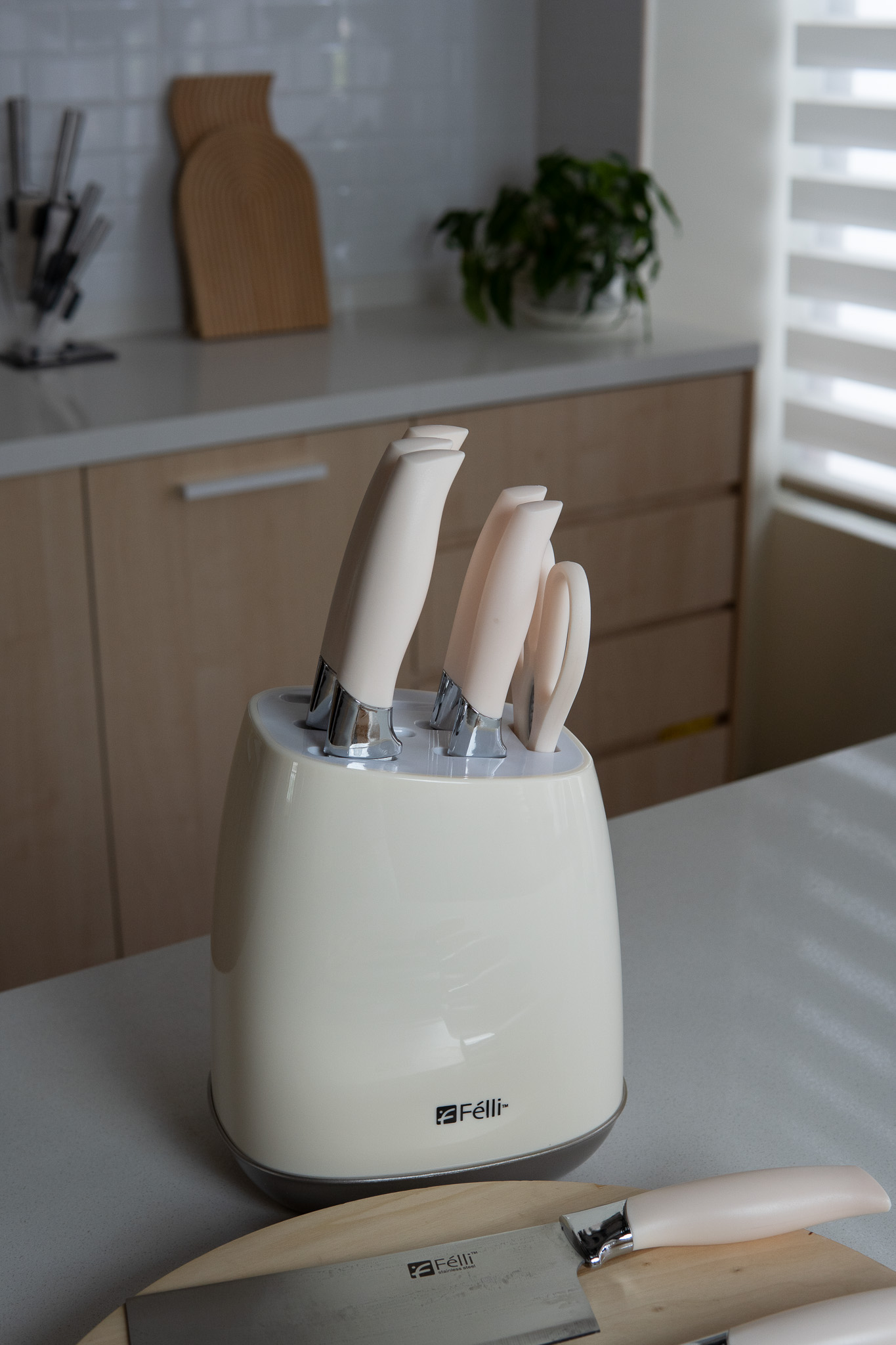 Felli Dao Knife Block Set 7pcs - Beige