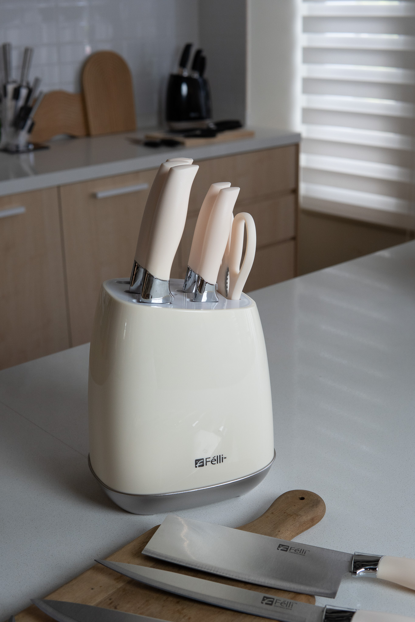 Felli Dao Knife Block Set 7pcs - Beige