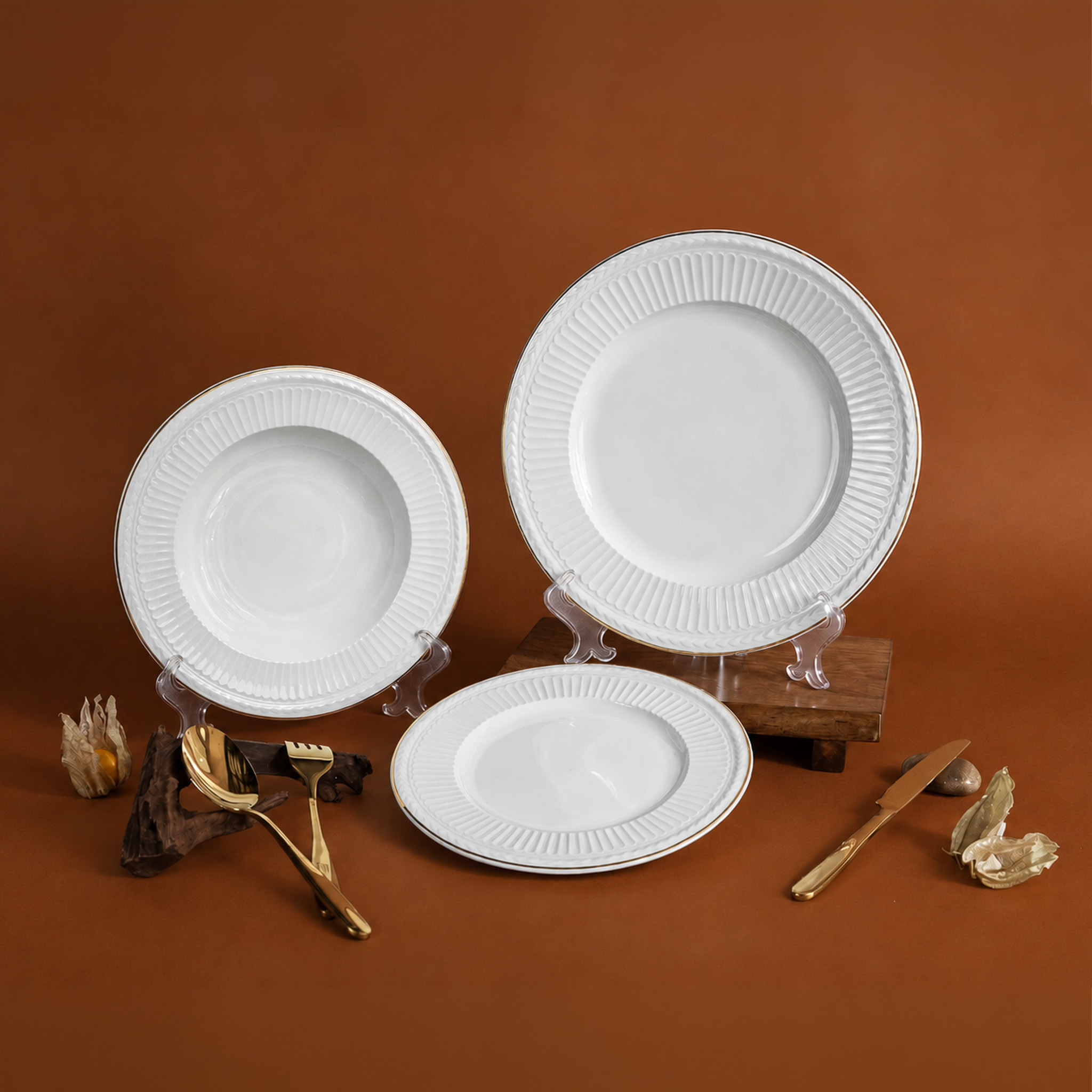 Athena Gold Soup Plate