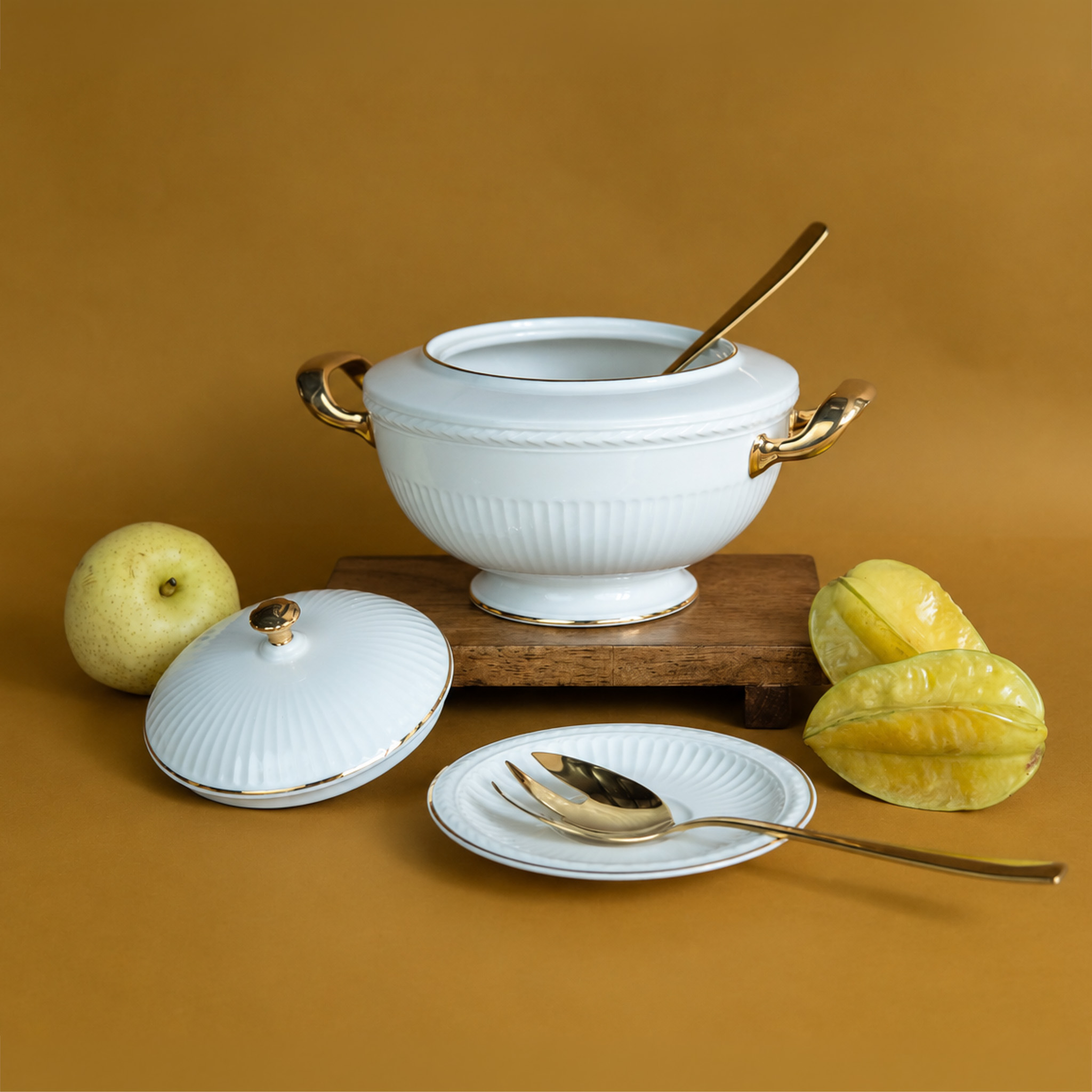 Athena Gold Soup Tureen