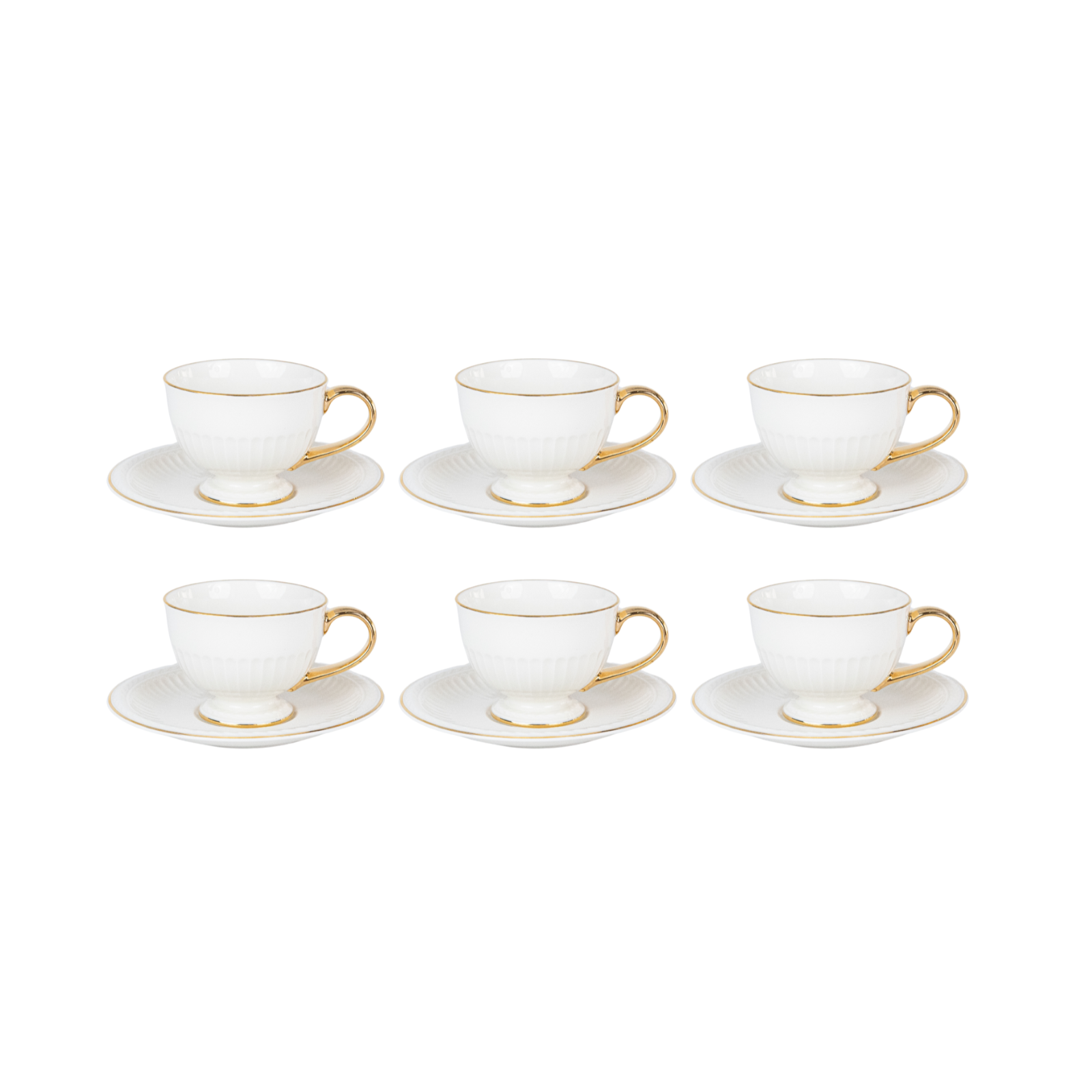 Athena Gold Teapot and Cup & Saucer Set 13pcs