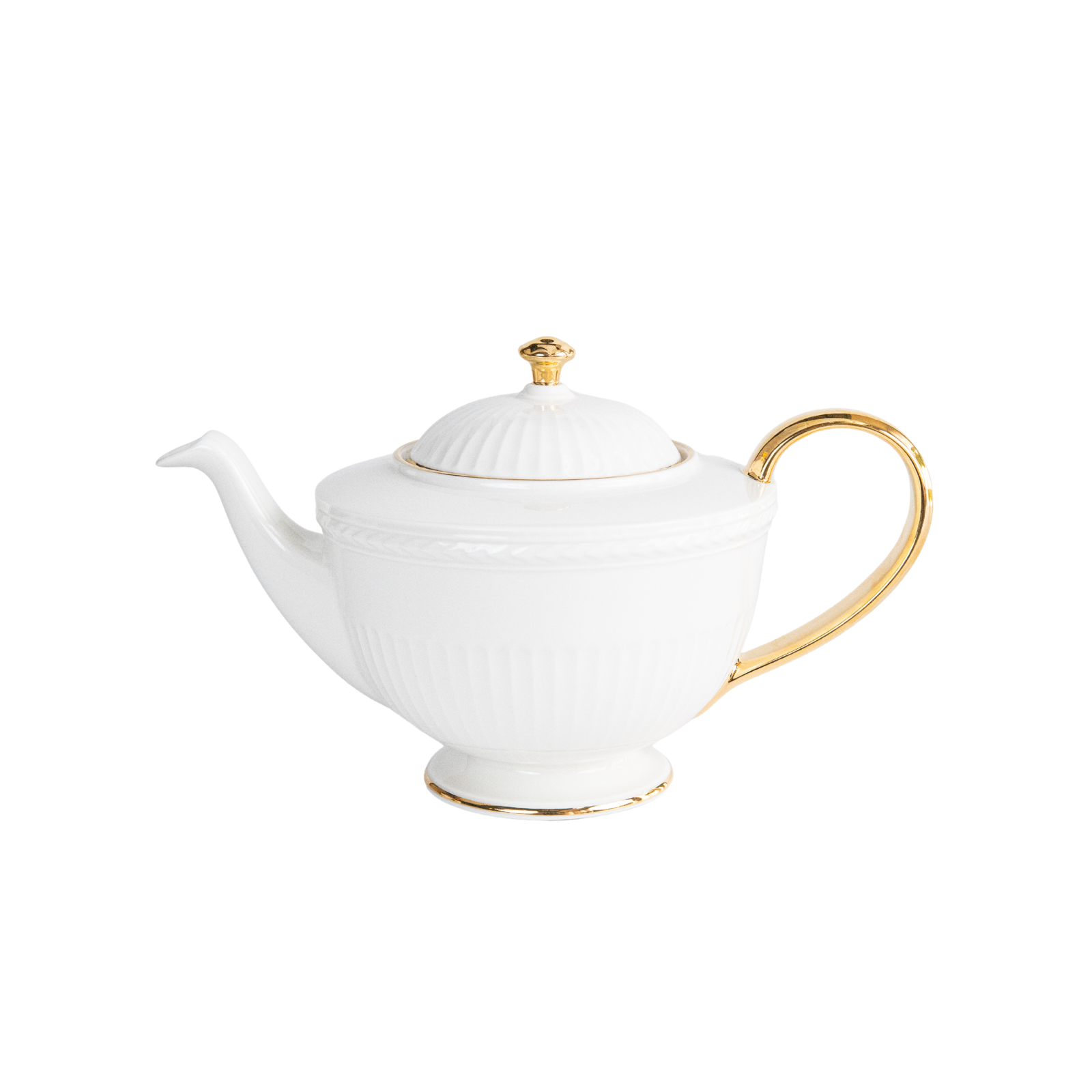 Athena Gold Teapot and Cup & Saucer Set 13pcs